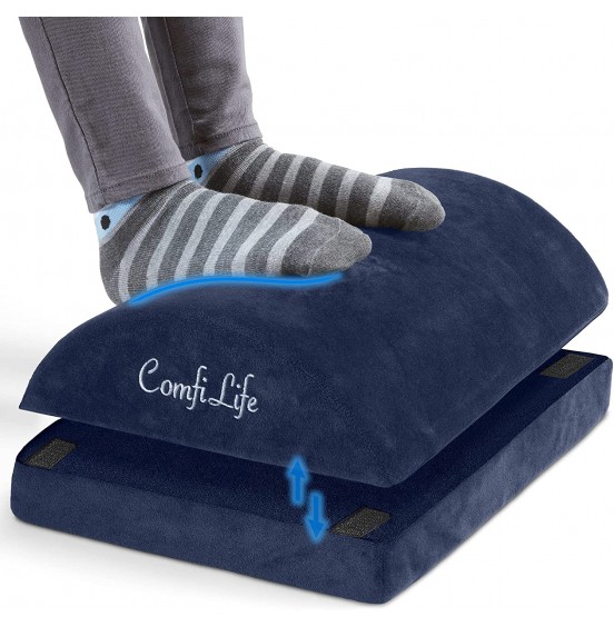 ComfiLife Foot Rest for Under Desk at Work - Adjustable Memory Foam Foot Rest for Office Chair & Gaming Chair - Ergonomic Design for Back & Hip Pain Relief (Black) ComfiLife Foot Rest for Under Desk at Work - Adjustable Memory Foam Foot Rest for Office Chair & Gaming Chair - Ergonomic Design for Back & Hip Pain Relief (Black)
